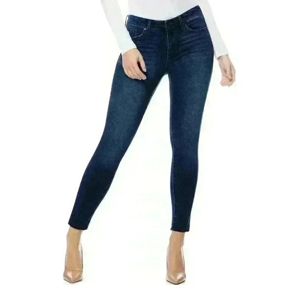 NWT Sofia Vergara Blue Jeans Sofia Mid Rise Skinny Stretch Ankle Dark Wash - Picture 8 of 8